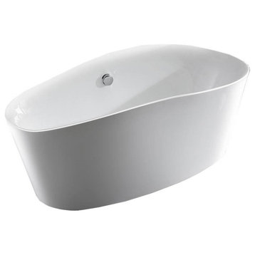 Grasse 67" Freestanding Bathtub, White