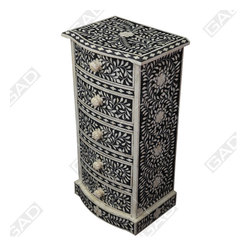 BONE INLAY 5 DRAWER CABINET - Furniture