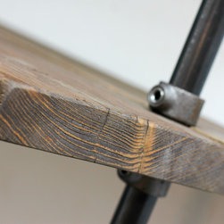 Stefan Reclaimed Scaffolding Board and Steel Pipe 3 sided Open Wardrobe - Wardrobes and Armoires