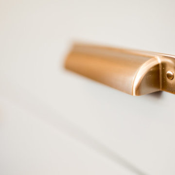 Unique copper colored drawer hardware