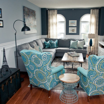 Travel Inspired Living and Dining Room