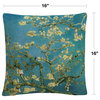 Vincent van Gogh 'Almond Branches, Bloom 1890' Decorative Throw Pillow