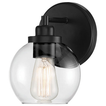 Carson Matte Black, 1-Light Sconce