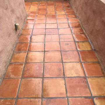 Saltillo Tile - before and after