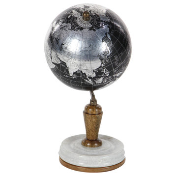 Modern Black Plastic Globe 94476