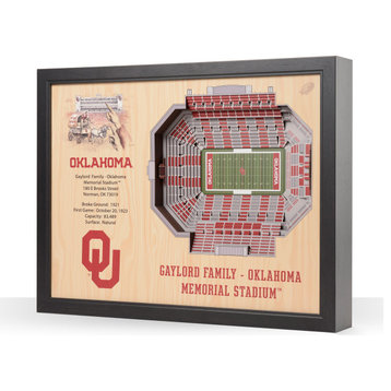 NCAA Oklahoma Sooners 25-Layer Stadiumviews 3D Wall Art