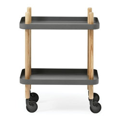 Grey Block Mobile Side Table by Simon Legald for Normann Copenhagen - Coffee Tables