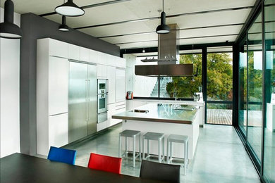 Inspiration pour une cuisine design.