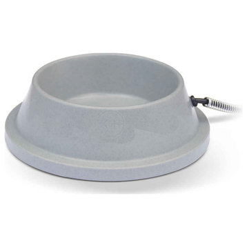 K&H Pet Products Pet Thermal Bowl Gray 10.5"x10.5"x3"