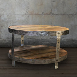 Round Coffee Table, Industrial - Coffee Tables