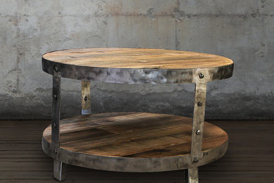 Round Coffee Table, Industrial