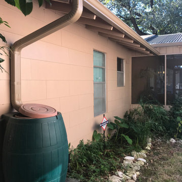 Tan Seamless Aluminum Gutter Install - Austin, TX