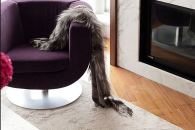 Trendy living room photo in Vancouver