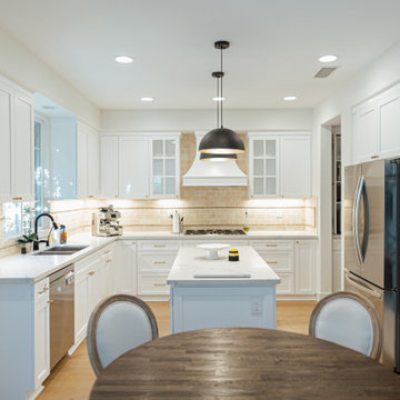 White Traditional Kitchen Remodel by NextGen Home Builders in Santa Clarita, CA