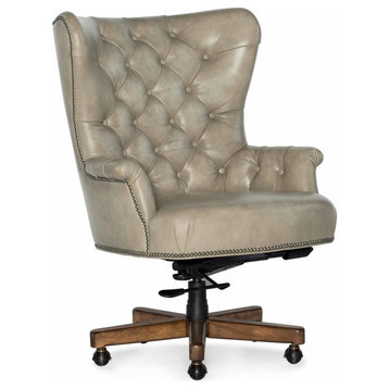 Hooker Furniture EC510 30" Wide Wood Framed Leather Office Chair from the Issey