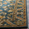 Safavieh Antiquity Collection AT52 Rug, Blue/Gold, 11'x16'