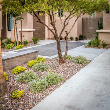 "Modern Front Yard — Stylish Entry Transformation
