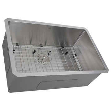 Nantucket Sinks Pro Series Undermount Kitchen Sink, 16 Gauge, 28"x18"x10"