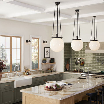 Rejuvenation: Rosemary Traditional Kitchen Backsplash