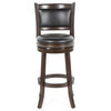 29-inch Swivel Barstool With Faux Leather Cushion Seat