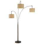 Artiva USA - Bankes LED Arched Floor Lamp, Antique Bronze - Lumiere by Artiva USA is an excellent match for Modern and Contemporary decors and shows off it beauty of simple Designs. The Arched Curved design adds a soft note to your decor. Standing over the fixture has statuesque appearance and draws your attention. This Adjustable Arch (left or right only) LED Floor lamp direct the light wherever you need it and creates just the right atmosphere with a convenient, energy efficient Dimmer Switch. Lumiere provides ample lighting suitable for reading, writing or creating a spot light in a setting, behind the Couch, Corner Light or Center piece lighting for your Living Room. Exclusive Three LED Dimmable true 360-degree view 8W bulb included.