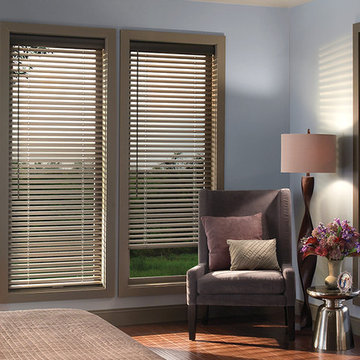 BROWN MINI BLINDS - ALUMINUM BLINDS - Hunter Douglas Natural Elements Blinds