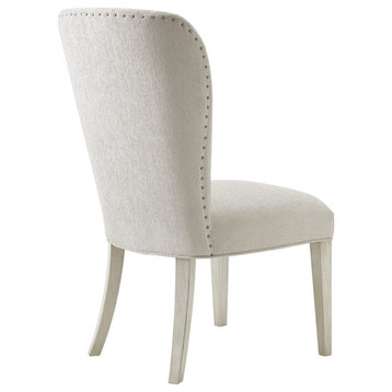Emma Mason Signature Rich Bay Baxter Upholstered Side Chair in Light Oyster Shel
