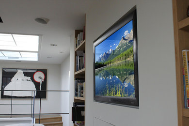 Example of a trendy home design design in Boston