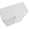 Trellis Open Storage Bookshelf, 6 Cube Scandinavian White, White Metal