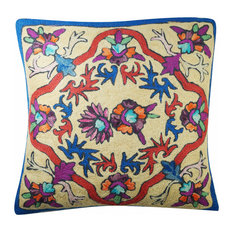Mogul Cushion Covers Colorful Suzani Embroidered Indian Sos toss Pillow Cases
