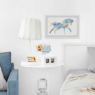 "Painted Unicorn" Framed Painting Print
