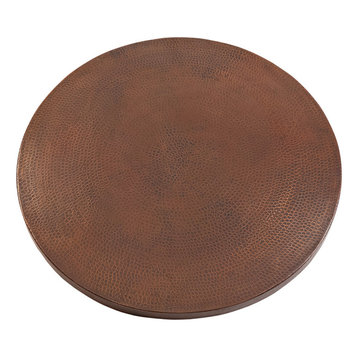 30" Round Hammered Copper Table Top