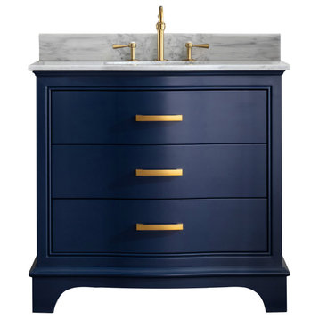 Monroe 36" Bathroom Vanity, Navy Blue