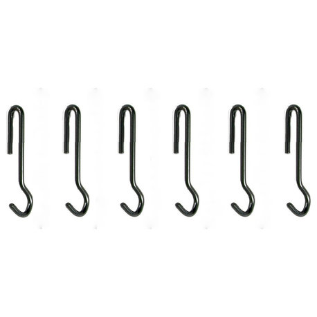 Handcrafted 4.5" Angled Pot Hooks 6 Pack Hammered Steel