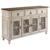 Sideboard in Distressed White Finish