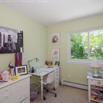 New White Sliding Window in Fun Teen's Room - Renewal by Andersen NJ / NYC