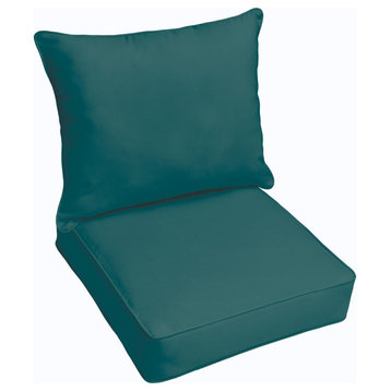 Teal Outdoor Deep Seating Pillow and Cushion Set, 23 in x 25