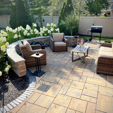Backyard Patio, Fence, and Front Steps