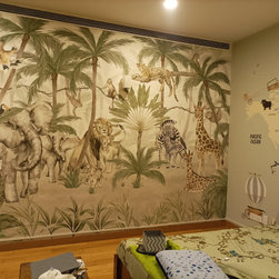 Safari Sojourn Cute Kids Room Wallpaper - Wallpaper
