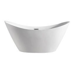 Pacific Collection - Riviera Soaking Bathtub, White - Bathtubs