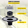 VEVOR Shower Curb Kit, Watertight Overlay With 4" Offset Bonding Flange, 48"x48"