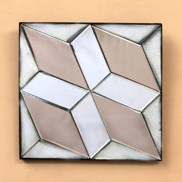 Novica Handmade Diamond Dazzle Glass Decorative Mirror