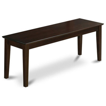 Capri Bench With Wood Seat In Cappuccino