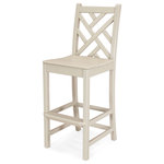 POLYWOOD - Polywood Chippendale Bar Side Chair, Sand - This beautifully styled bar side chair brings contemporary flair to your outdoor entertaining space. POLYWOOD furniture is constructed of solid POLYWOOD lumber that's available in a variety of attractive, fade-resistant colors. It won't splinter, crack, chip, peel or rot and it never needs to be painted, stained or waterproofed. It's also designed to withstand nature's elements as well as to resist stains, corrosive substances, salt spray and other environmental stresses. Best of all, POLYWOOD furniture is made in the USA and backed by a 20-year warranty.