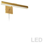 Dainolite - 20W Picture Light With Frosted Glass, Aged Brass - 20W Aged Brass with Frosted Glass Diffuser