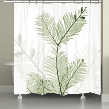 Laural Home Sage Sequoia Shower Curtain