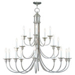 Livex Lighting - Livex Lighting 5140-91 Cranford - Twenty Light 3-Tier Foyer Chandelier - Twenty Light 3-Tier Foyer ChandelierCranford Twenty Ligh Brushed Nickel *UL Approved: YES Energy Star Qualified: n/a ADA Certified: n/a  *Number of Lights: Lamp: 20-*Wattage:60w Candelabra Base bulb(s) *Bulb Included:No *Bulb Type:Candelabra Base *Finish Type:Brushed Nickel