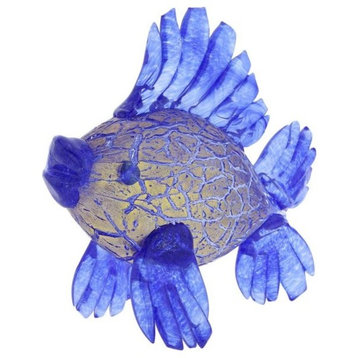 GlassOfVenice Murano Glass Blue Tropical Fish