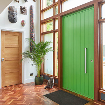 Green painted porto door - RAL-painted finish ref: 6018
