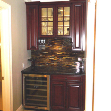 Home Bar with Custom Cabinets - Dry Bar or Wet Bar - You Choose!